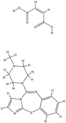 Imidazo(2,1-b)(1,3,5)benzothiadiazepine, 5-(4-methyl-1-piperazinyl)-,  (Z)-2-butenedioate(1:1) 结构式