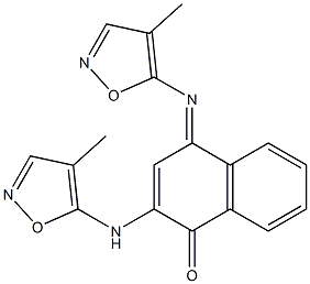 2-(4-methyl-5-isoxazolylamine)-N-(4-methyl-5-isoxazolyl)-1,4-naphthoquinone-4-imine 结构式