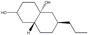 2,4a(2H)-Naphthalenediol, octahydro-6-(1-methylethyl)-, (4aR,6S,8aR)-rel- (9CI) Structure