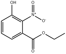 2-ニトロ-3-ヒドロキシ安息香酸エチル 化学構造式