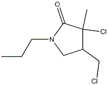 2-Pyrrolidinone,3-chloro-4-(chloromethyl)-3-methyl-1-propyl-(9CI) Structure