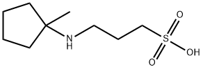 1-Propanesulfonicacid,3-[(1-methylcyclopentyl)amino]-(9CI) Structure