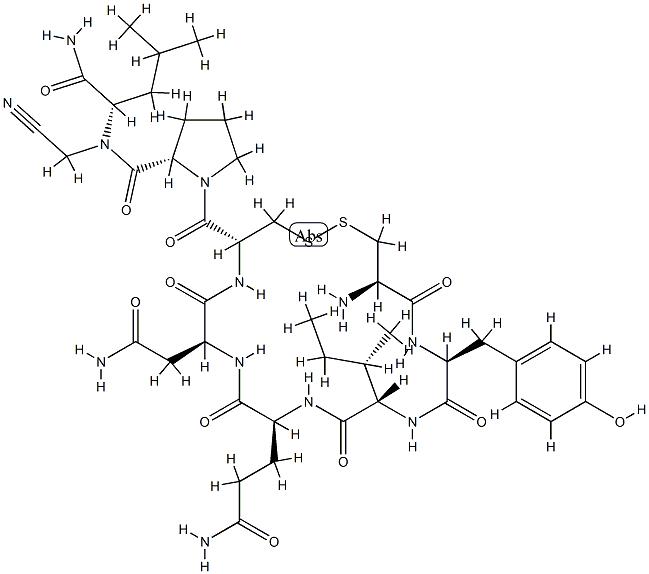 oxytocin, 9 alpha-aminoacetonitrile- Struktur