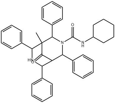 3,7-DIAZABICYCLO(3.3.1)NONANE-3-CARBOXAMIDE, N-CYCLOHEXYL-5-METHYL-9-O XO-2,4,6,8 Struktur