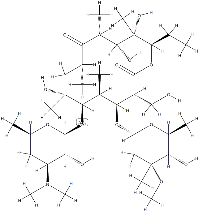 16-ヒドロキシエリスロマイシン 化学構造式