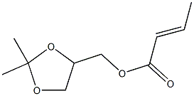 (2,2-Dimethyl-1,3-dioxolan-4-yl)methyl (2E)-2-butenoate Structure