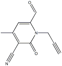 3-Pyridinecarbonitrile,6-formyl-1,2-dihydro-4-methyl-2-oxo-1-(2-propynyl)-(9CI) Structure
