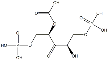 3-keto-2-carboxyarabinitol 1,5-bisphosphate Struktur