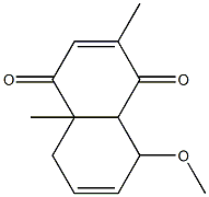 1,4-Naphthoquinone,4a,5,8,8a-tetrahydro-8-methoxy-2,4a-dimethyl-(5CI) Structure