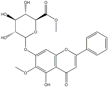 Oroxylin A 7-O-beta-D-glucuronide methyl ester Structure