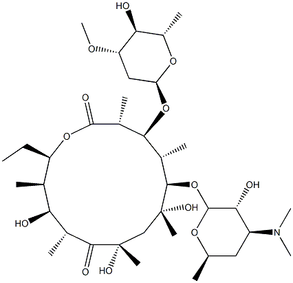 (3'S)-3'-デメチル-12-デオキシ-8-ヒドロキシエリスロマイシン 化学構造式