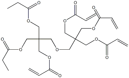 四丙烯酸、2,2'-[氧双(亚甲基)]双[2-(羟甲基)-1,3-丙二醇]二丙酸酯的四元酯化物 结构式