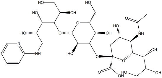 2-(N-3'-sialyllactityl)aminopyridine Structure
