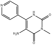 5-Amino-3-methyl-6-(4-pyridinyl)-2,4(1H,3H)-pyrimidinedione Structure