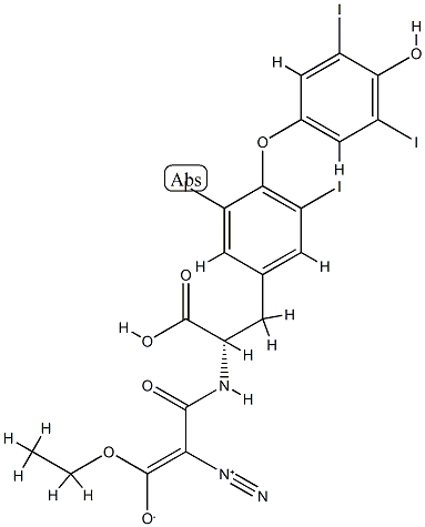 N-(Ethyl-2-diazomalonyl)thyroxine Struktur
