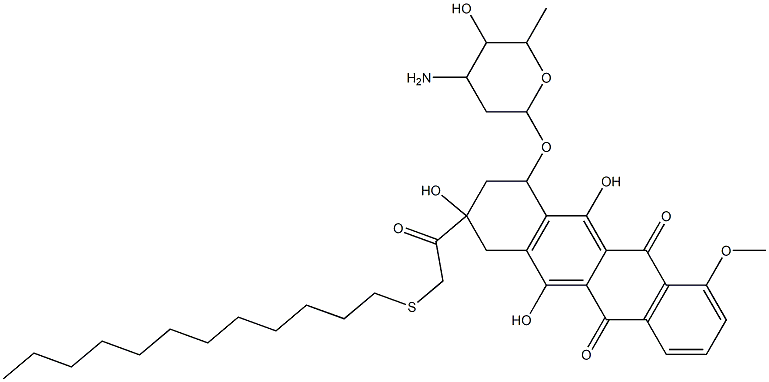 14-Dodecyl-14-thiaadriamycin Structure