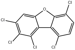1,2,3,6,9-ペンタクロロジベンゾフラン 化学構造式