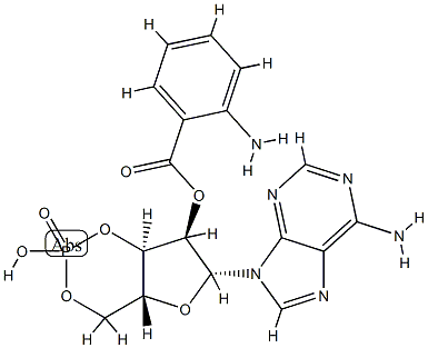 2'-O-anthraniloyl cyclic AMP 结构式