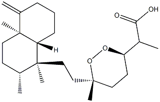 (3S,6S,αR)-6-[2-[(1S,8aβ)-Decahydro-1,2α,4aα-trimethyl-5-methylenenaphthalen-1β-yl]ethyl]-α,6-dimethyl-1,2-dioxane-3-acetic acid Structure