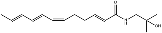 （2E，6Z，8E，10E）-N-(2-hydroxy-2-methylpropyl)dodeca-2,6,8,10-tetraenamide Structure