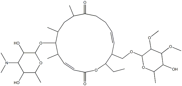 dedesosaminyl-5-O-mycaminosyl-10,11-dihydromycinamicin IV Structure