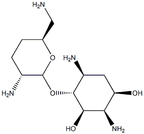 3,6-Diamino-4-O-(2,6-diamino-2,3,4,6-tetradeoxy-α-D-erythro-hexopyranosyl)-2,3,6-trideoxy-D-myo-inositol Structure