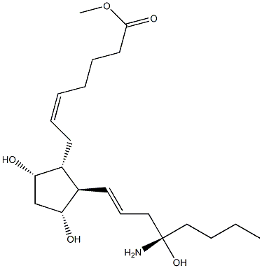 16-aminoprostaglandin F2alpha methyl ester Struktur