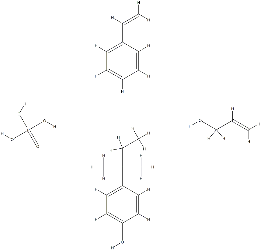 Phosphoric acid, mixed esters with allyl alc.-styrene polymers and 4-(1,1-dimethylpropyl)phenol 结构式