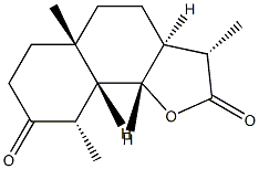 (3S)-3aβ,5,5a,6,7,9,9aα,9bα-Octahydro-3β,5aα,9β-trimethylnaphtho[1,2-b]furan-2,8(3H,4H)-dione Structure