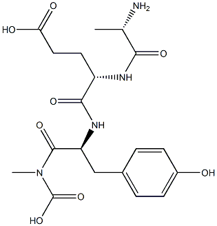 poly(alanyl-glutamyl-tyrosyl-glycine) 结构式