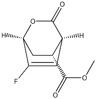 2-Oxabicyclo[2.2.2]oct-7-ene-5-carboxylicacid,7-fluoro-3-oxo-,methylester,(1R,4S,5S)-rel-(9CI) Structure