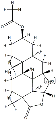 3-acetoxy-7,15-oxido-16-oxaandrostan-17-one Struktur