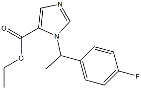 ethyl (±)-1-[1-(4-fluorophenyl)ethyl]-1H-imidazole-4-carboxylate Struktur