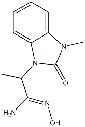 alpha-Methyl methyl-3 oxo-2 dihydro-2,3 1H-benzimidazole-1 acetamidoxi me [French] Structure