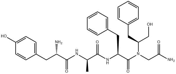 L-Tyr-D-Ala-L-Phe-Gly-[(S)-1-(ヒドロキシメチル)-2-フェニルエチル]NH2 化学構造式