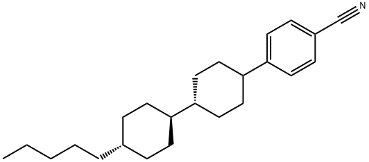 4-[trans-4-(trans-4-Pentylclohexyl) cyclohexyl]benzonetrile Struktur
