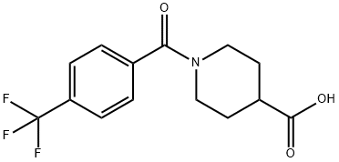 1-[[4-(三氟甲基)苯基]羰基]-4-哌啶羧酸, 856215-36-6, 结构式