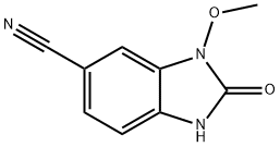 1H-Benzimidazole-5-carbonitrile,2,3-dihydro-3-methoxy-2-oxo-(9CI) Structure