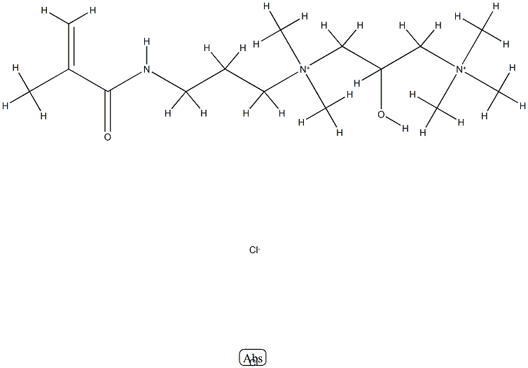 1,3-Propanediaminium, 2-hydroxy-N,N,N,N',N'-pentamethyl- N'-[3-[(2-methyl-1-oxo-2-propenyl)amino]propyl ]-, dichloride, homopolymer Structure