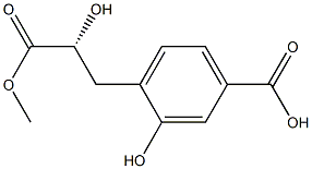 (αR)-4-カルボキシ-α,2-ジヒドロキシベンゼンプロパン酸1-メチル 化学構造式