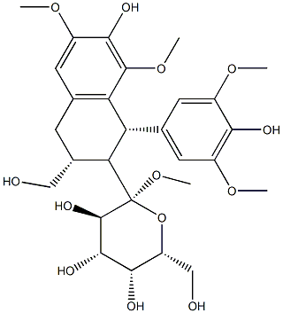 (+)-Lyoniresinol 9'-O-glucoside Structure