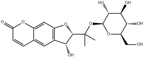 1'-O-BETA-D-吡喃葡萄糖基-3-羟基闹达柯裂亭 结构式