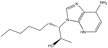 9-(2-hydroxy-3-nonyl)-1-deazaadenine Structure