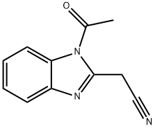 1H-Benzimidazole-2-acetonitrile,1-acetyl-(9CI) Structure