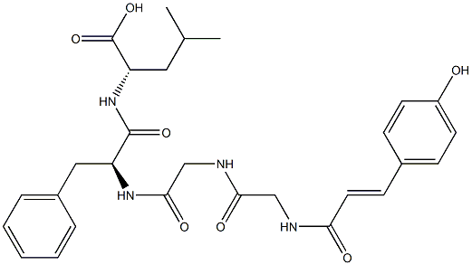 enkephalin-Leu, 4-hydroxycinnamoyl(1)- Structure