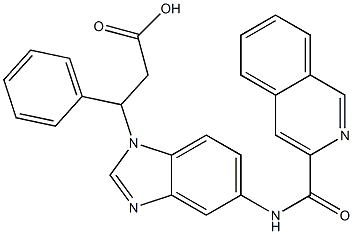 1H-Benzimidazole-1-propanoic  acid,  5-[(3-isoquinolinylcarbonyl)amino]--bta--phenyl- Structure