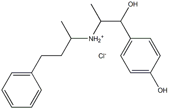 4-Hydroxy-α-[1-(1-methyl-3-phenylpropylamino)ethyl]benzyl alcohol hydrochloride Structure