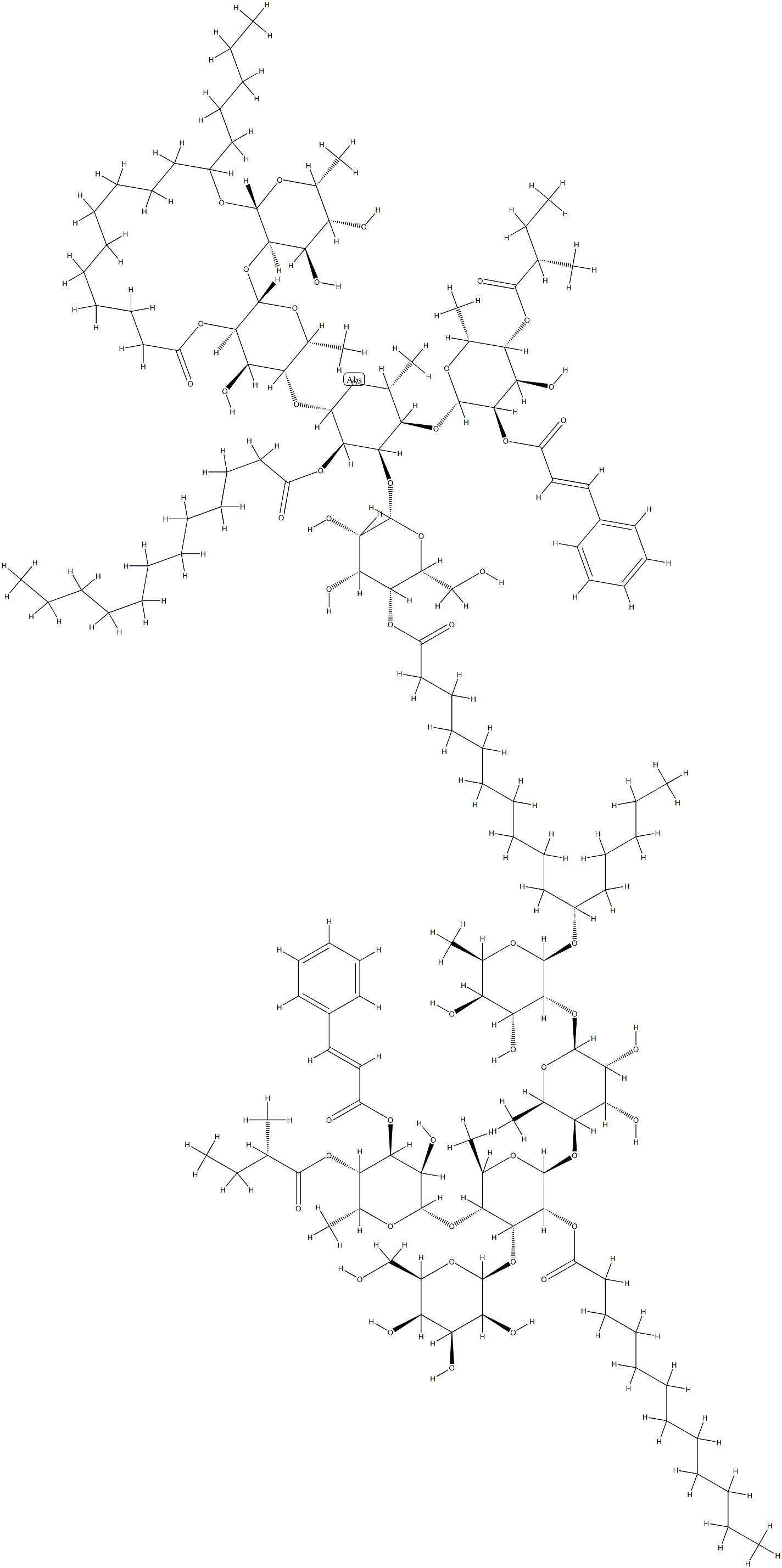 药喇叭(IPOMOEA PURGA)树脂 结构式
