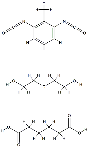 Hexanedioic acid, polymer with 1,3-diisocyanatomethylbenzene and 2,2-oxybisethanol Struktur