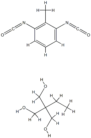 1,3-Propanediol, 2-ethyl-2-(hydroxymethyl)-, polymer with 1,3-diisocyanatomethylbenzene Struktur